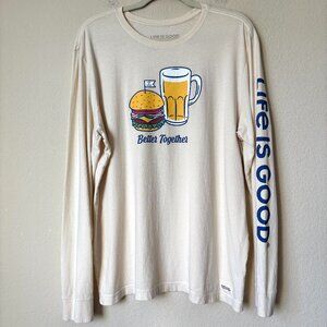 Life is Good Men's Crusher Lite Better Together Cotton Long Sleeve Tee Shirt